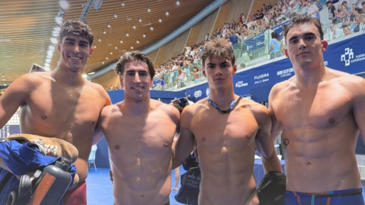 El equipo español de relevos que quedó cuarto de Europa