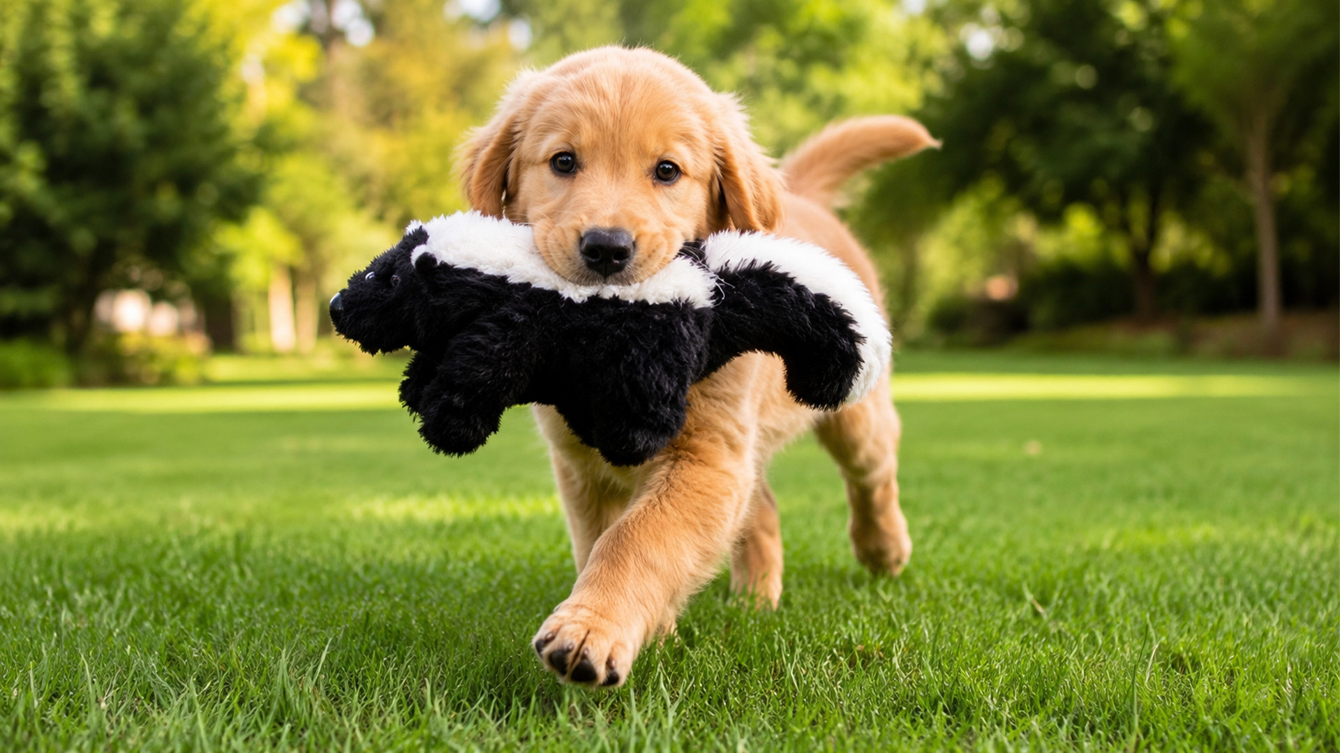 Golden Retriever Puppy Brings Back Trouble