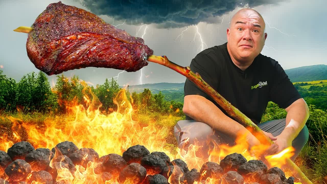 Primitive fire cooking faced modern kitchen gadgets in one food test