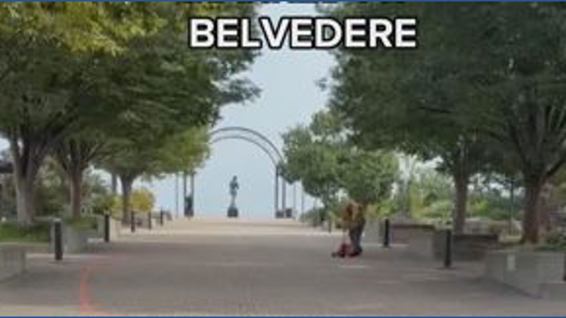 New pathways are marked at the Belvedere after redesign announcement