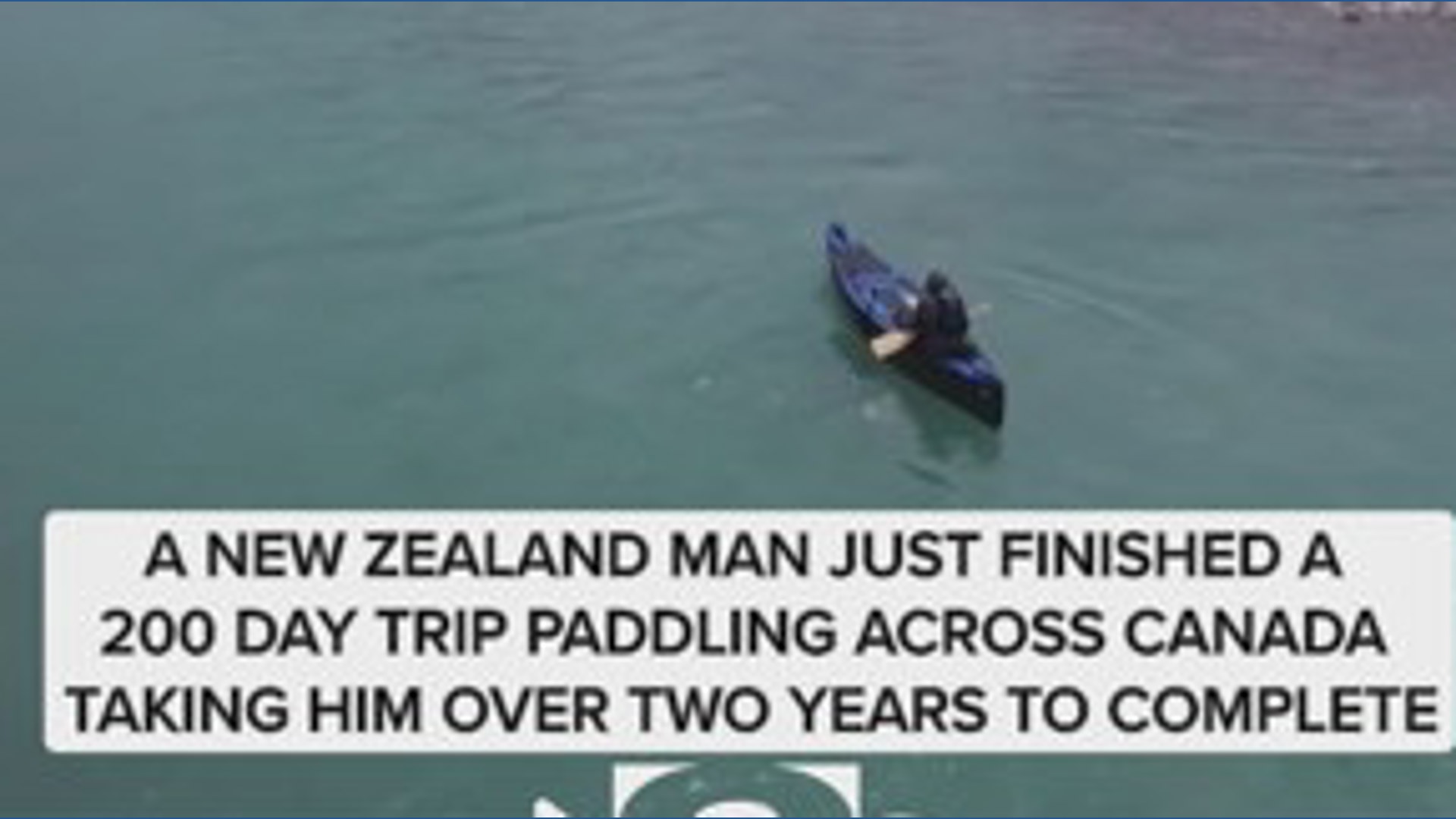 A man finished rowing across Canada