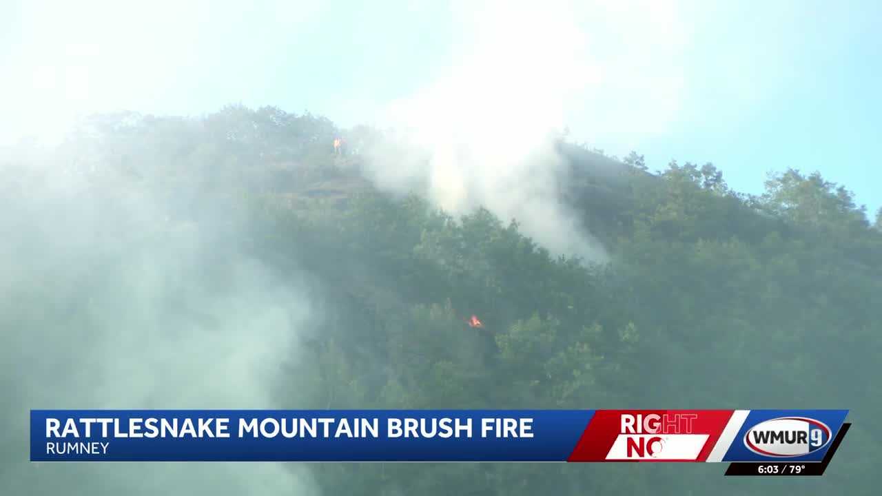 Crews fight fire near summit of Rattlesnake Mountain in Rumney