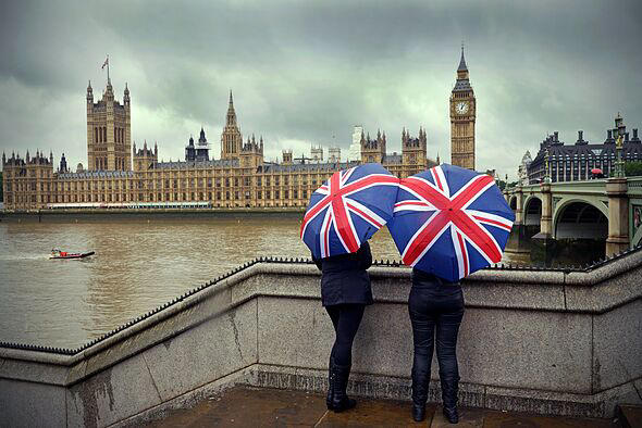 London rain