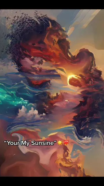 You are my sunshine abstract sunset art