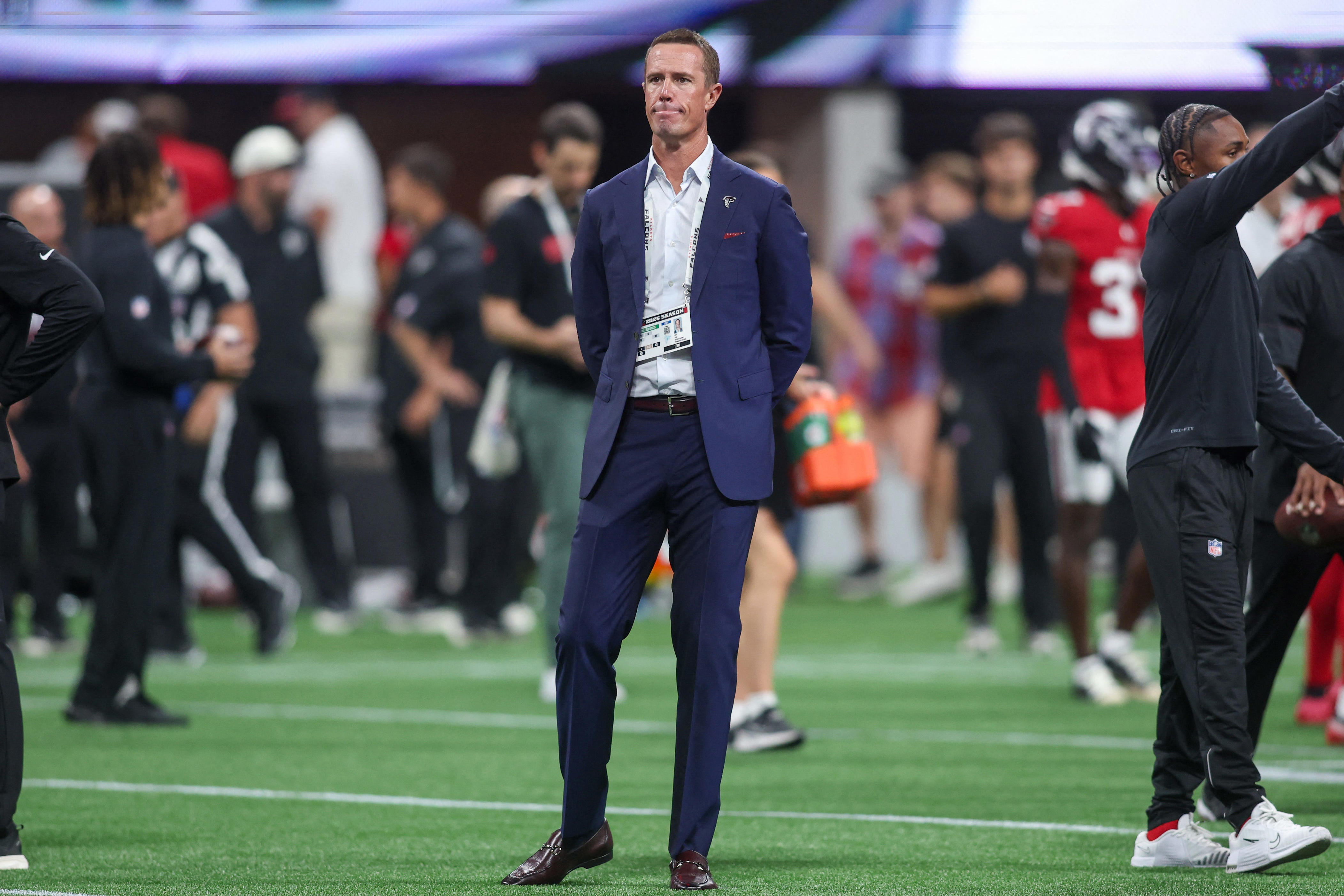 Matt Ryan throws to Falcons WRs ahead of joint practice with Colts