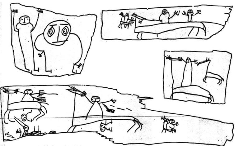 Kids have been drawing violent battles and fantastical beasts on their ...