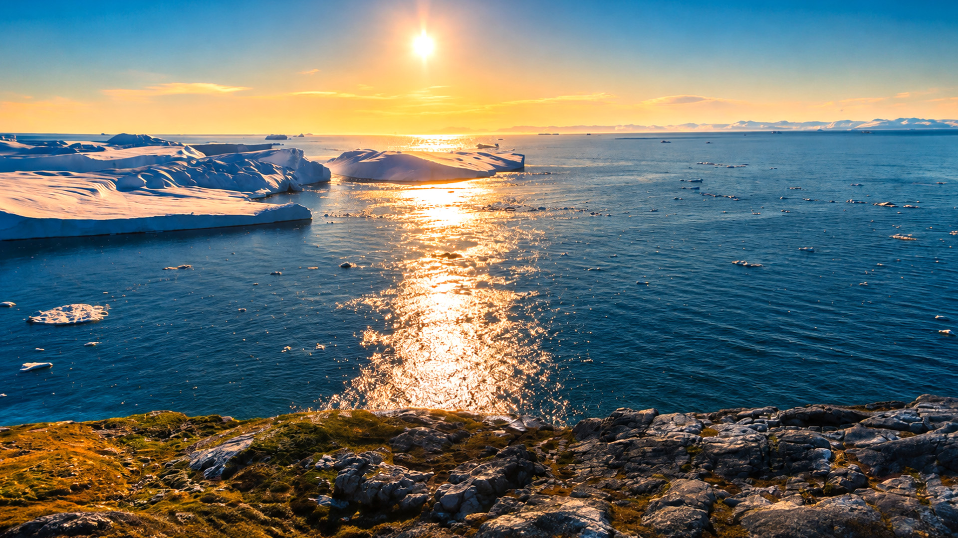A remote frozen coastline at the edge of Patagonia