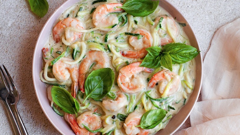 Keto shrimp Alfredo recipe