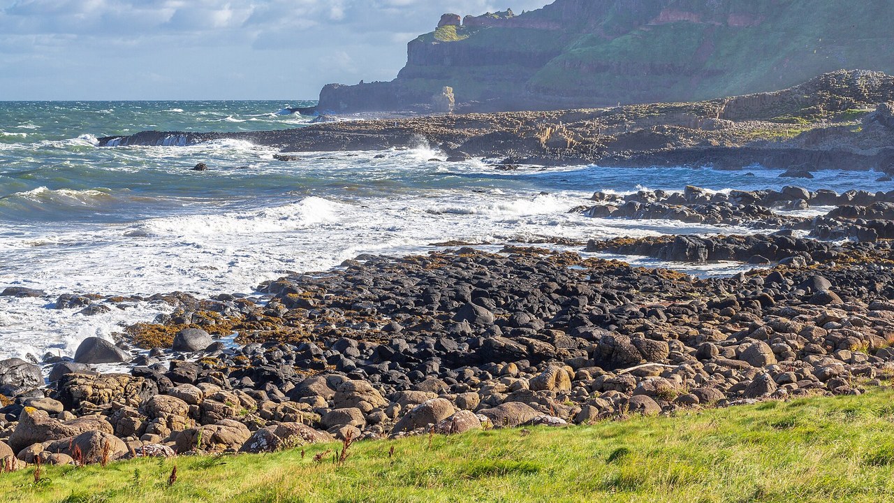 Forty thousand stone columns form a natural staircase into the Irish Sea