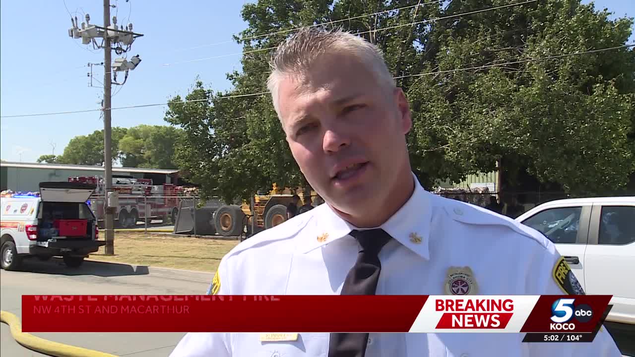Fire leads to evacuations at NW OKC Waste Management facility