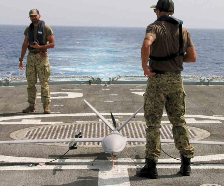 Portuguese Navy tests drones aboard frigate during Atlantic mission