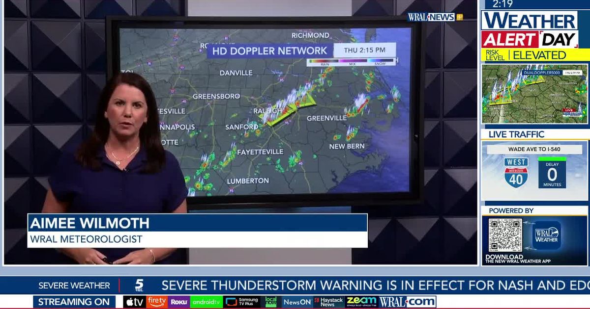 WRAL weather alert day: Thunderstorms rumble through central NC