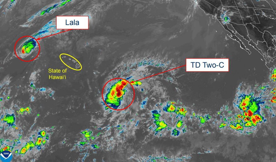 Tropical Depression Two-C forecast to bring heavy rain to Hawaii Island, Maui