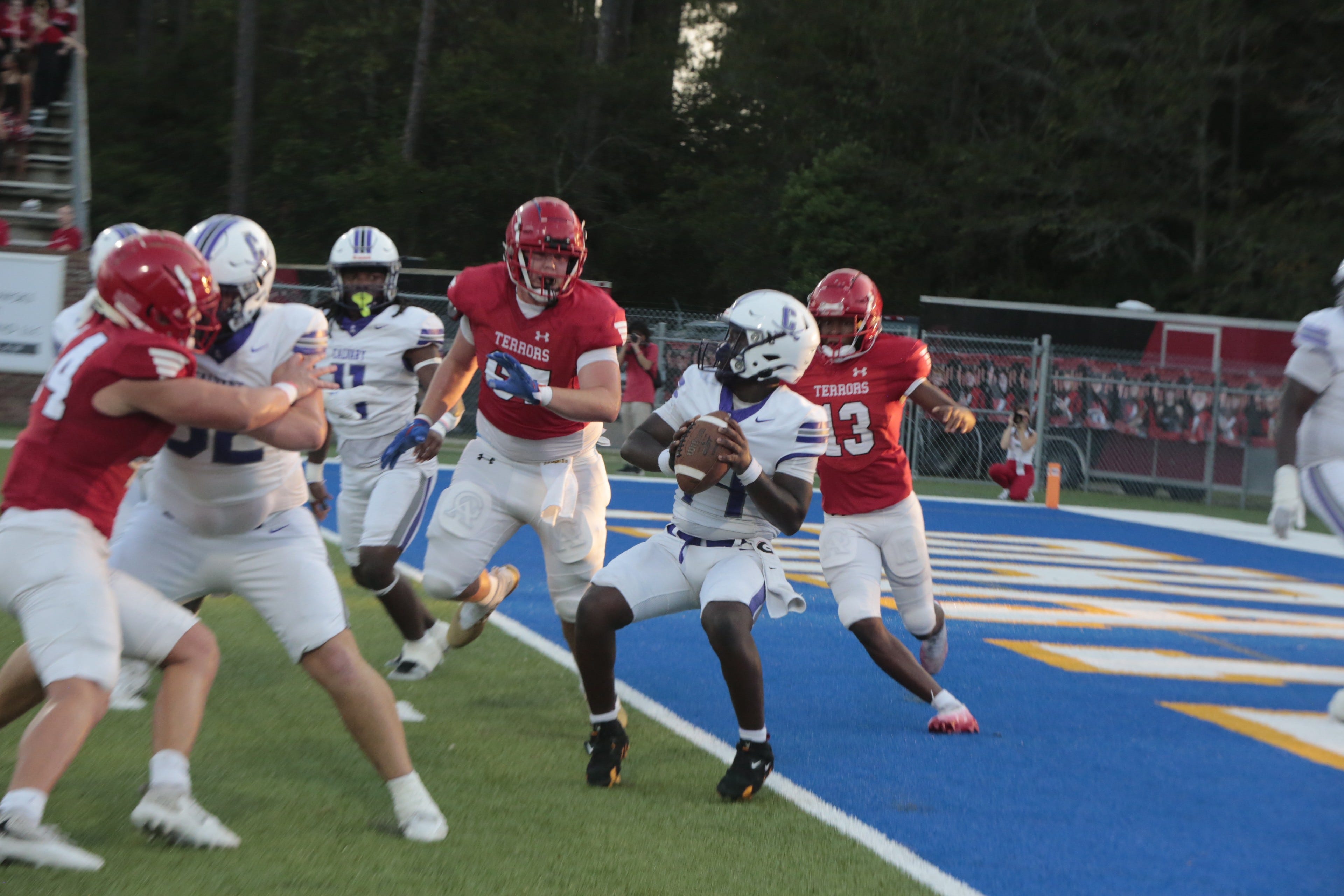 Calvary Day football battles back to win opener at Glynn Academy