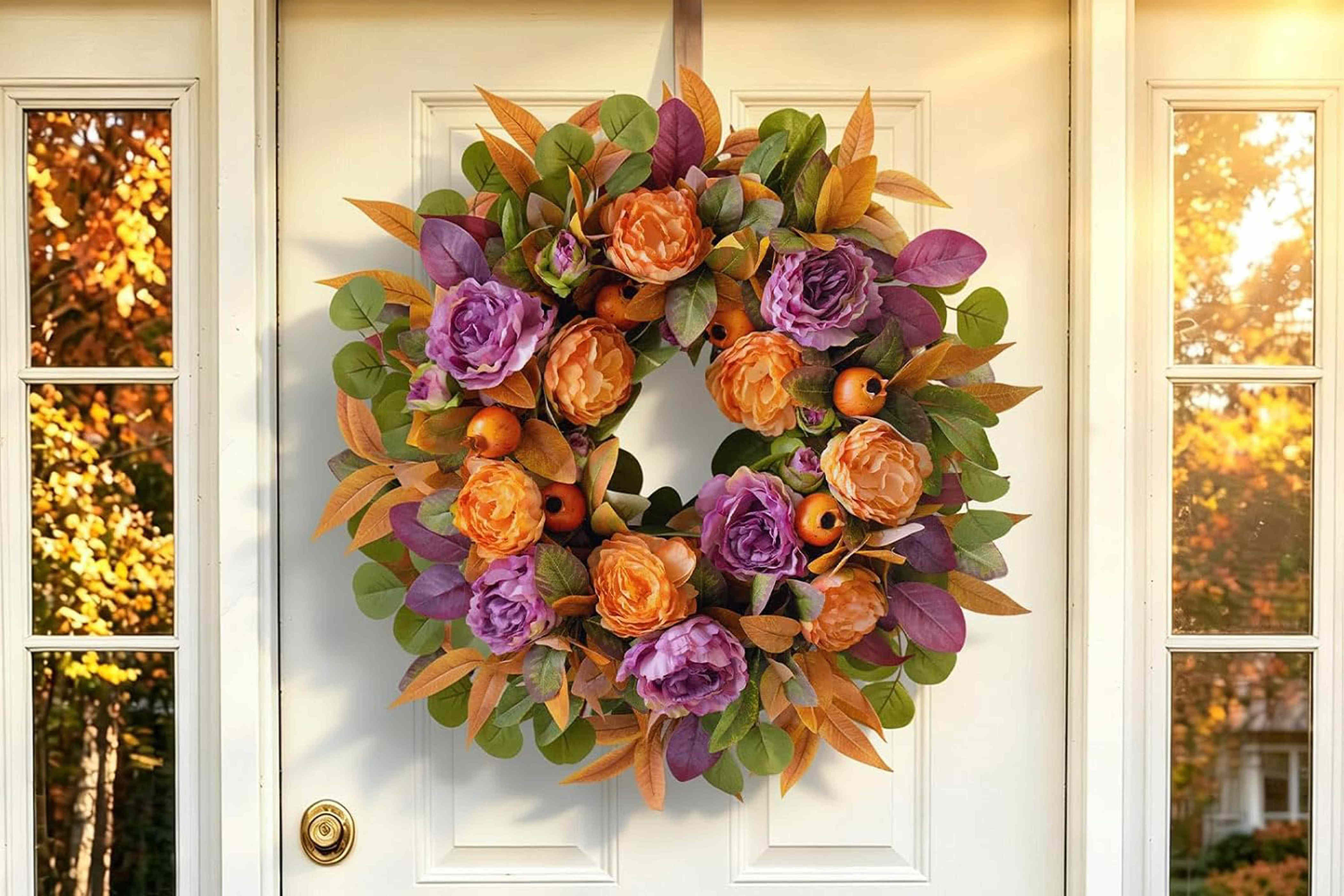 The best fall wreaths are ones you can hang now and keep up through ...