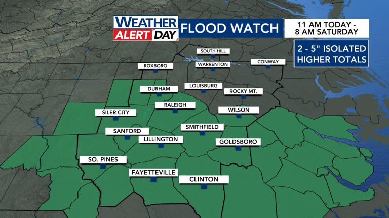 WRAL weather alert day: Storms likely today with risk for flooding ...