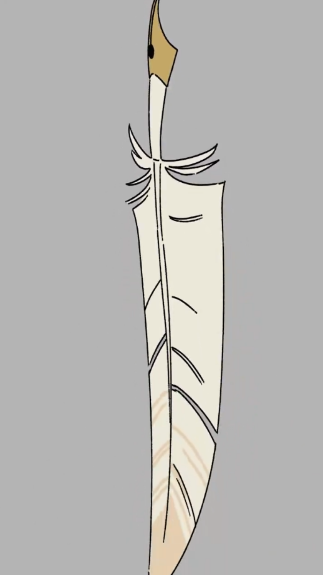 Quill pen sword prop design creation process