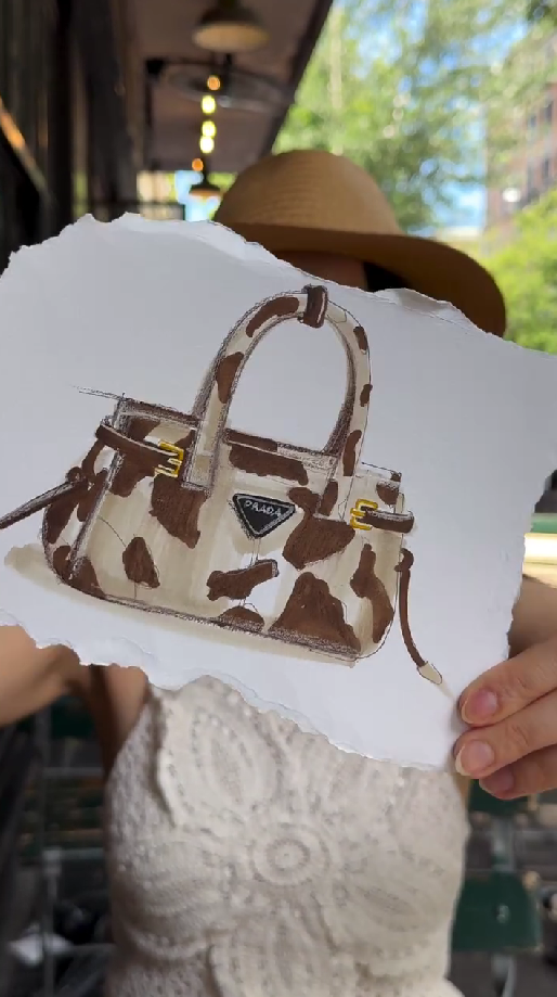 Inside the creative process of drawing a luxury handbag