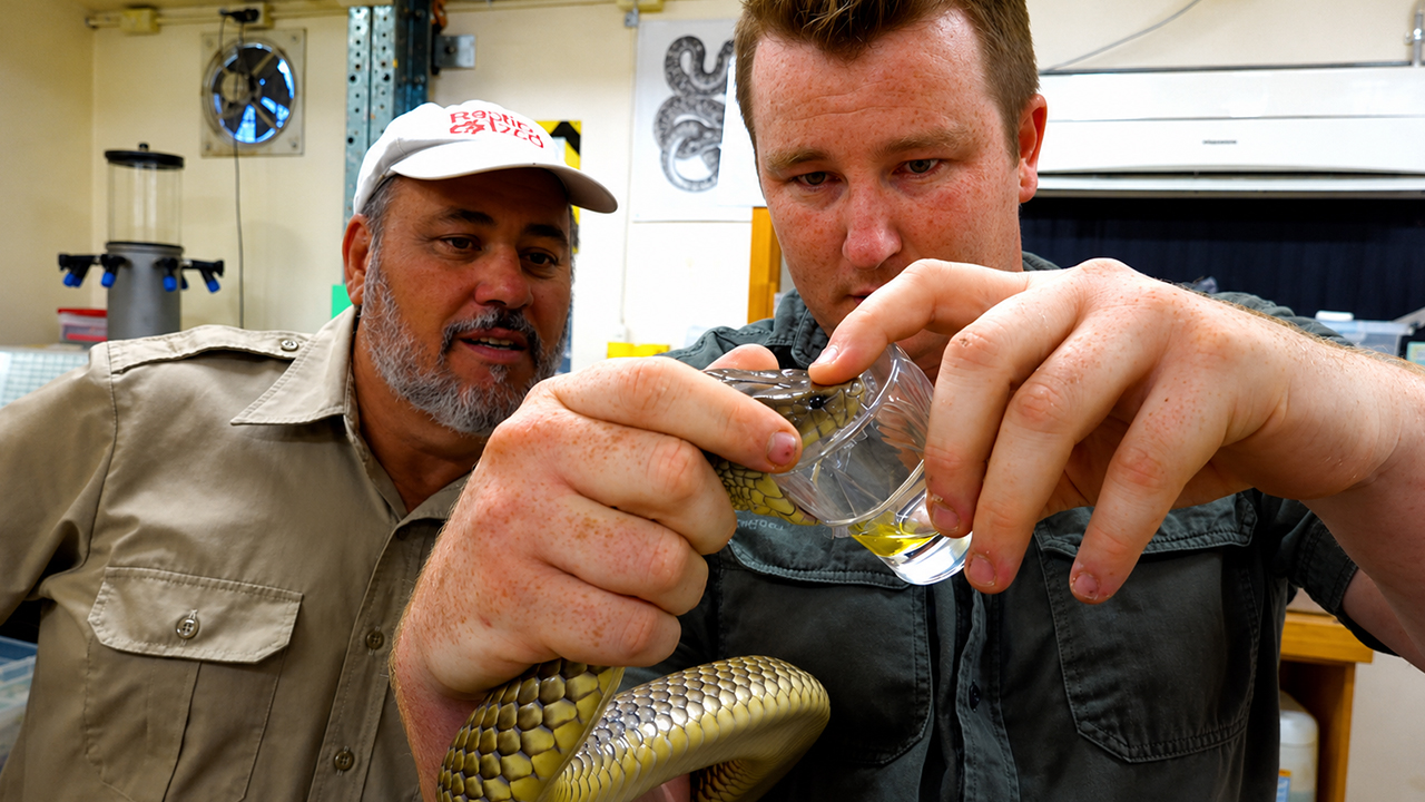 This Australian Reptile Park tour features venom milking and rare python