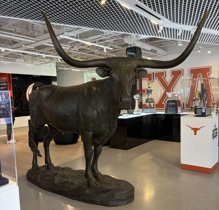 There's a new Texas Longhorn at the UT football complex. It's an 8-foot ...