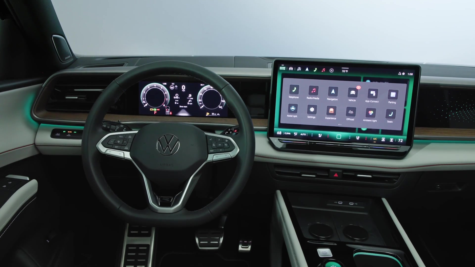 All-new 2027 Volkswagen Atlas R-Line interior design in Sacramento green