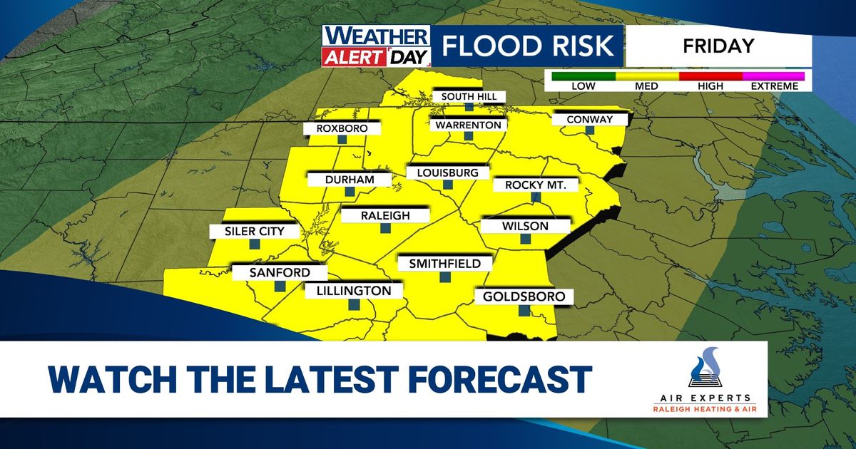 WRAL weather alert day: Strong storms likely today with risk for flooding
