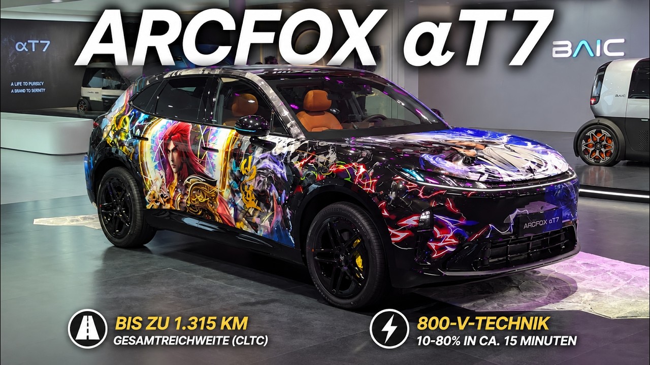 ARCFOX αT7 (Alpha-T7): Fantasy-Design trifft auf 309 PS & 800 Volt