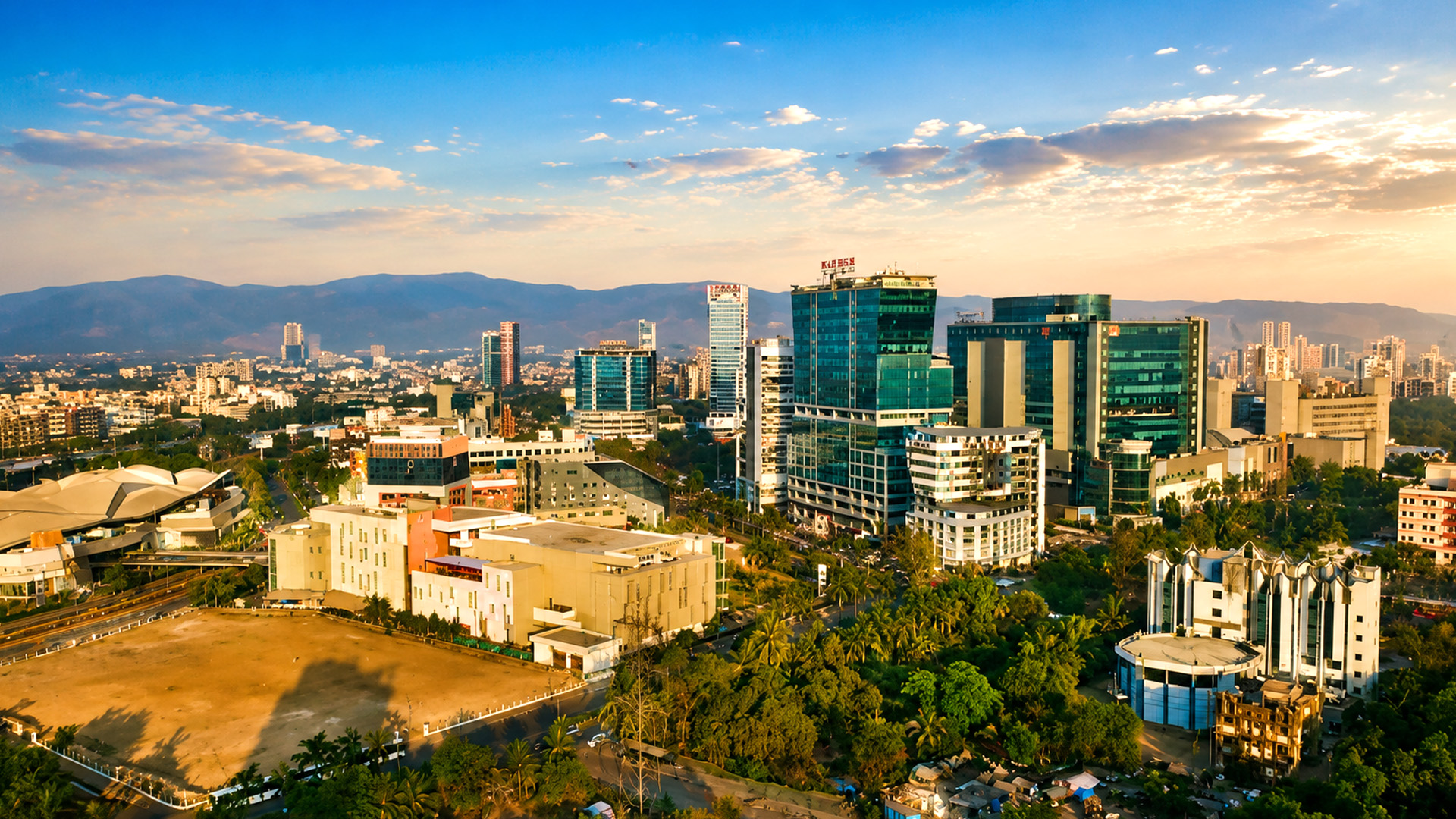 Mumbai’s massive skyline stretching across India’s west coast