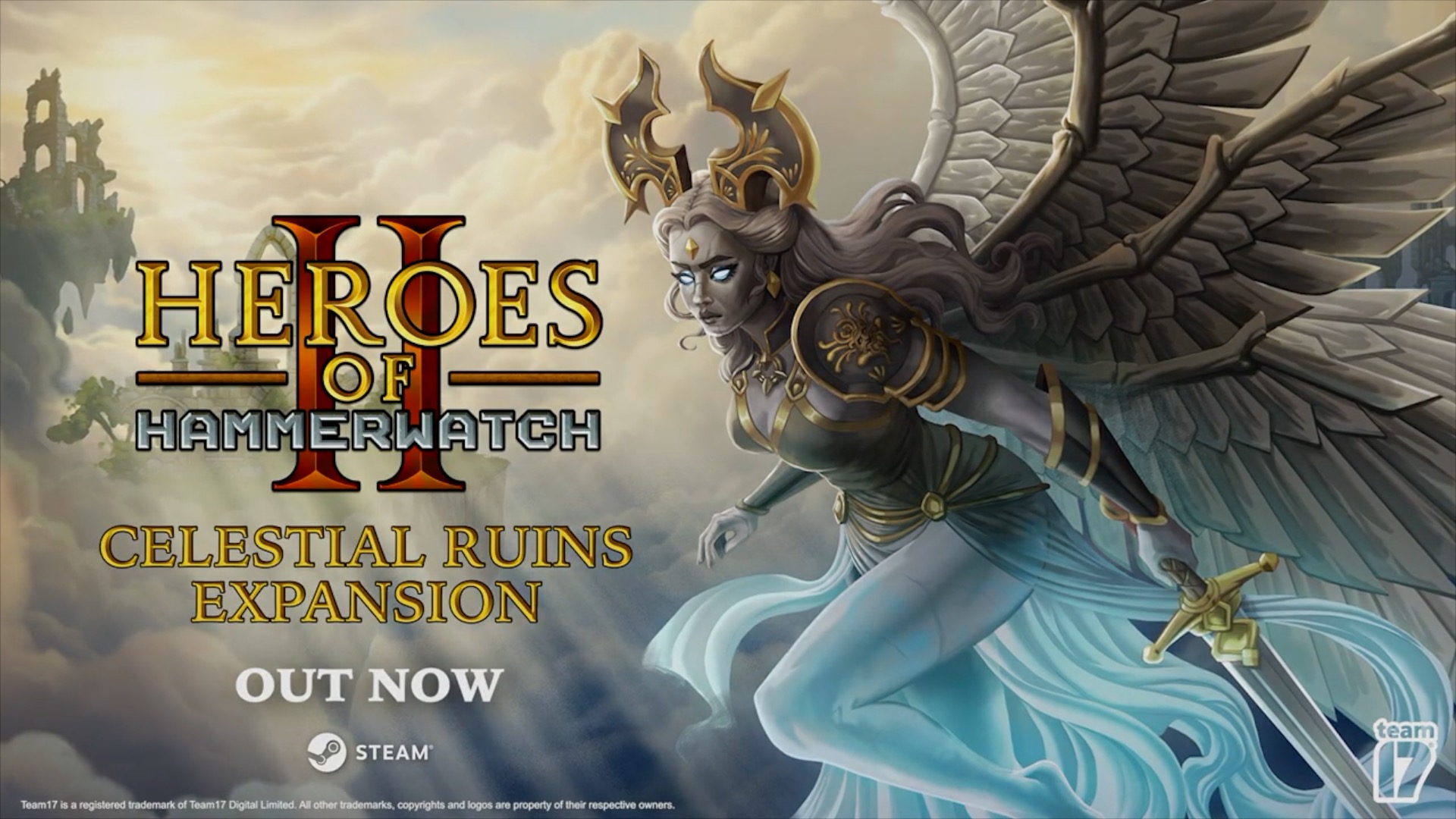 Heroes of Hammerwatch 2 official Celestial Ruins expansion launch trailer