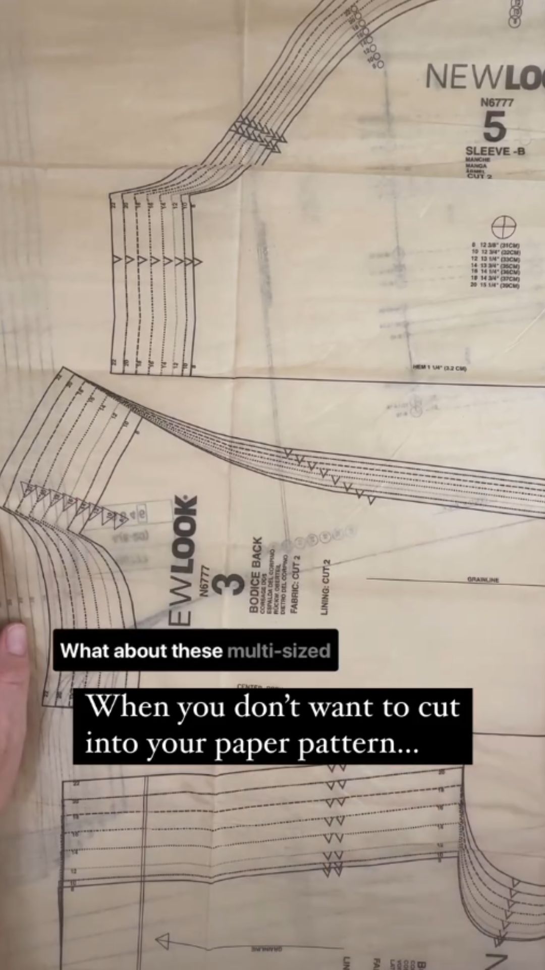 The best way to use multi size paper patterns