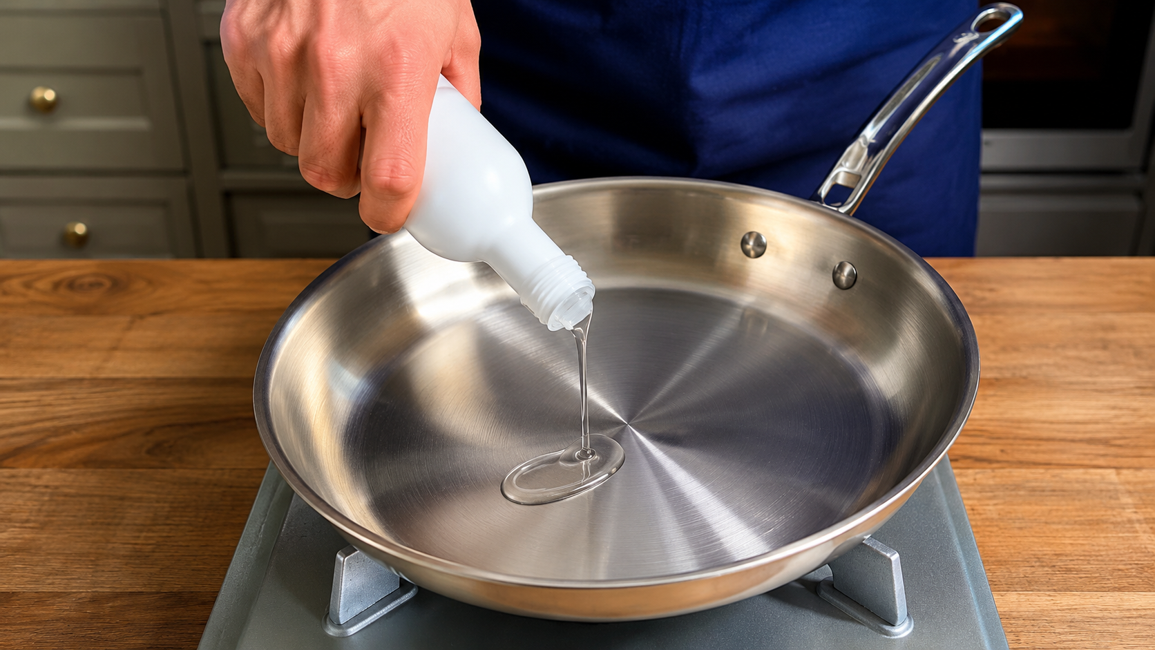 How to keep food from sticking to a stainless steel pan