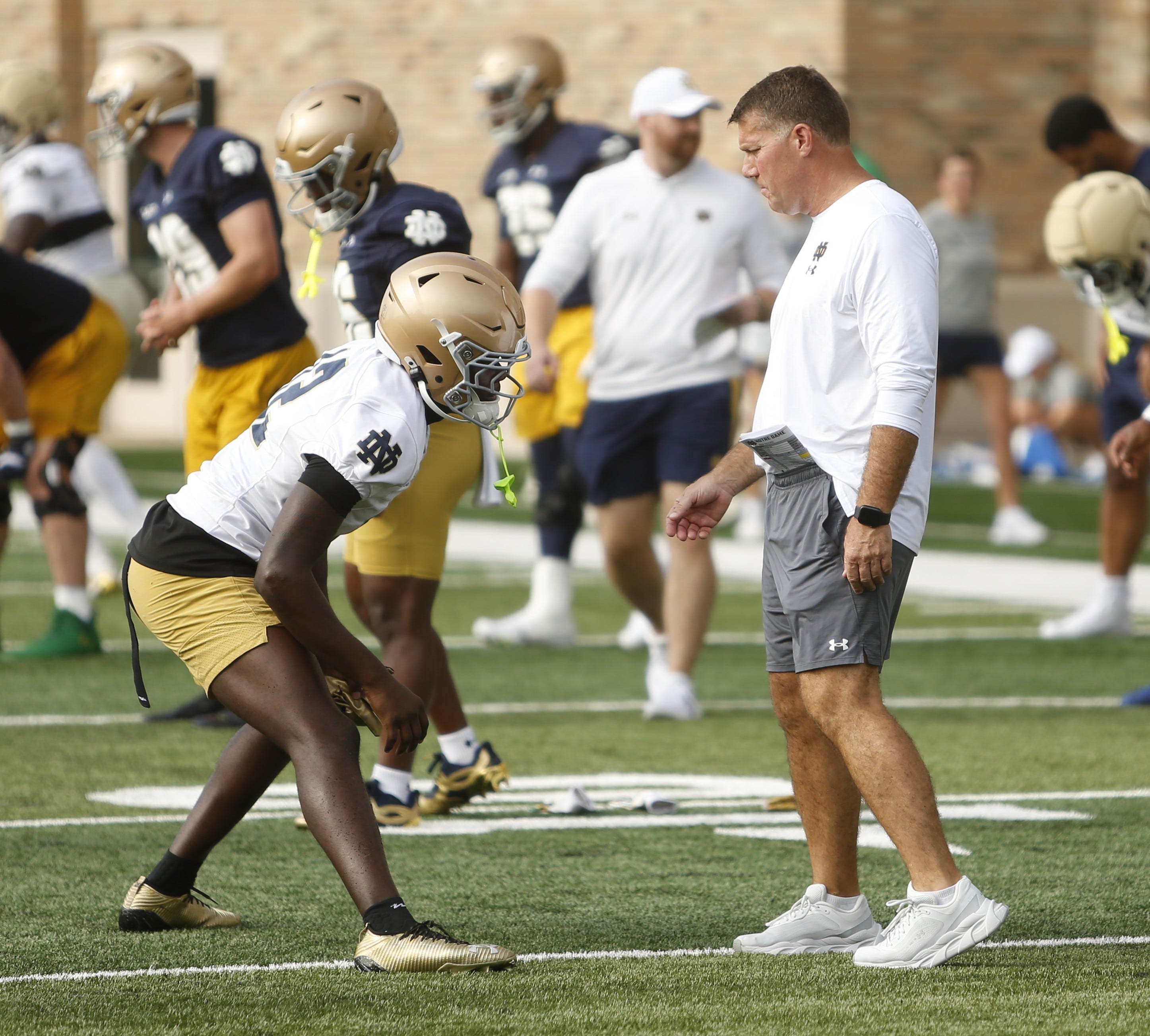 Watch Notre Dame's Jayden Sanders get an interception at BYU