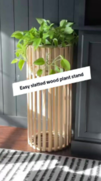 DIY home projects: Build an easy slatted wood plant stand