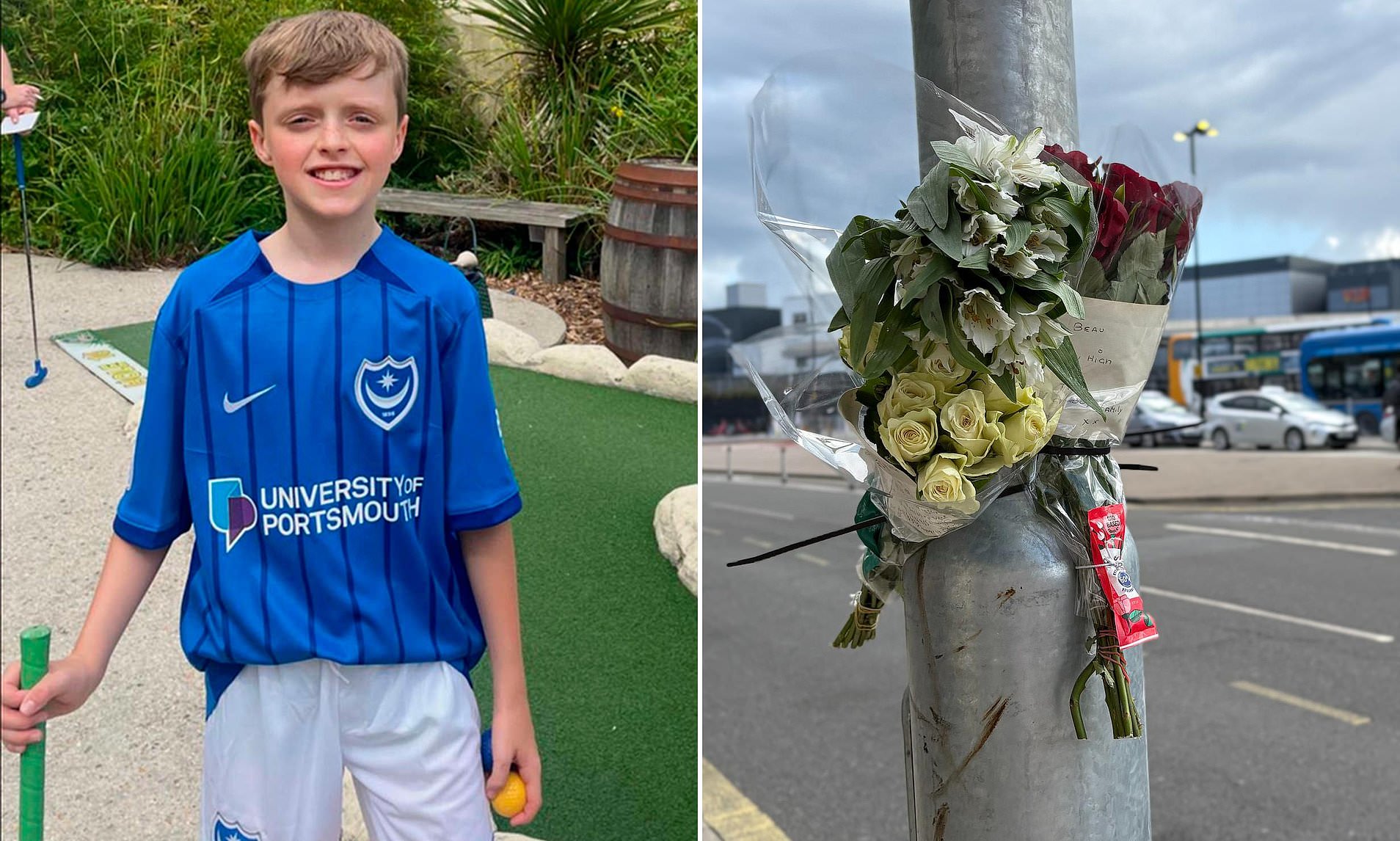 Pictured: Boy, 14, killed after he was hit by a bus as family pay tribute to their 'absolute world'