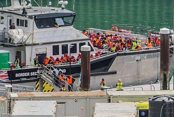 Rescued migrants escorted by BSC Courageous in UK