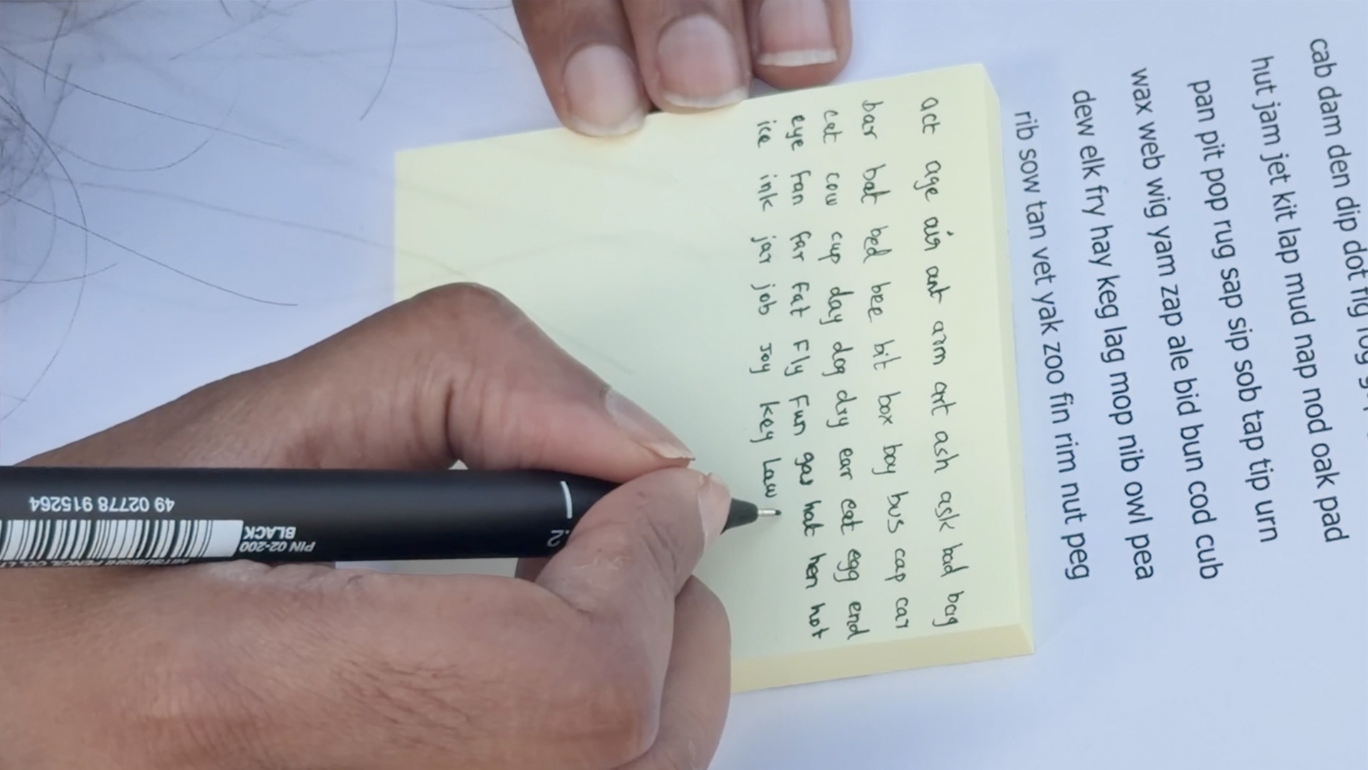Most words written on a sticky note - 150 by Pushpajothi Ravikumar