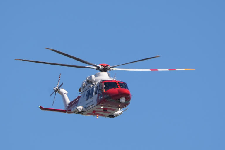 A Coastguard helicopter was involved in the search (Gareth Fuller/PA) (PA Archive)