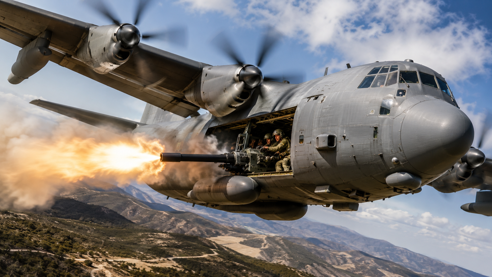 Why the US Air Force installed a howitzer on a cargo plane