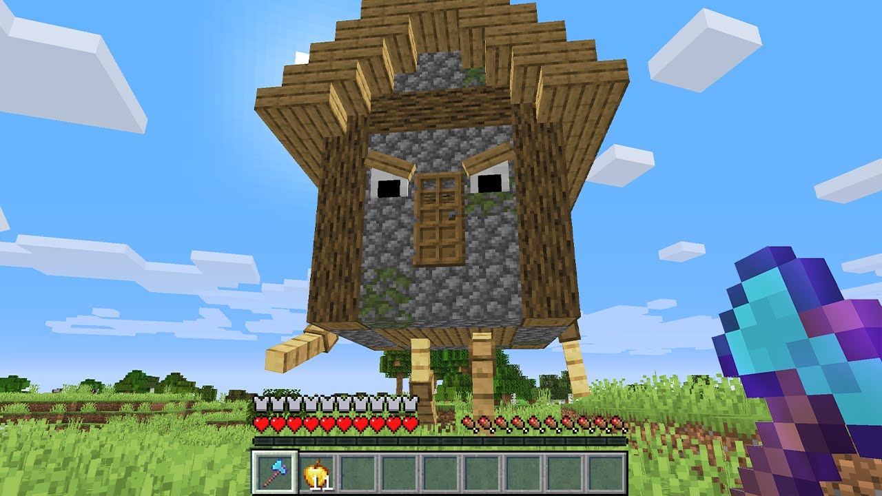 Minecraft but HOUSES fight back