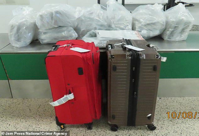 Pictured: 43 kilos of cannabis seized from Gideon Olumoyegun