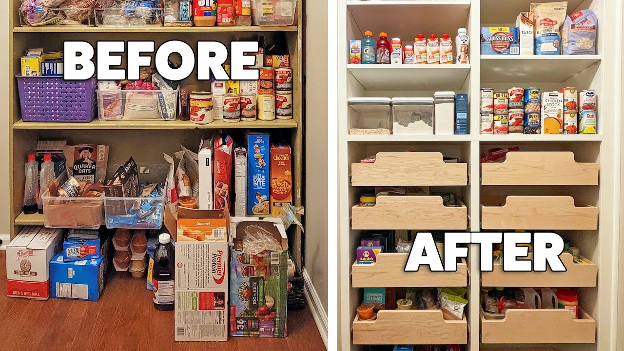 This is how I fixed my cluttered outdated pantry shelves