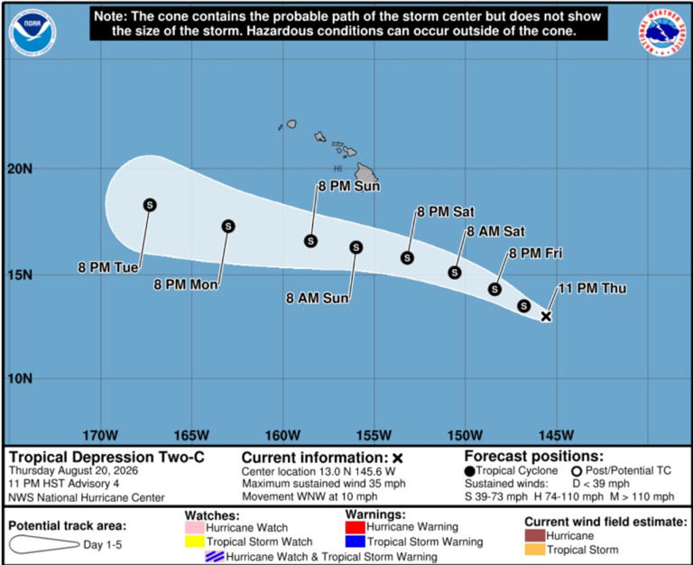 Tropical storm Moke to impact US this weekend: Live tracker maps, path
