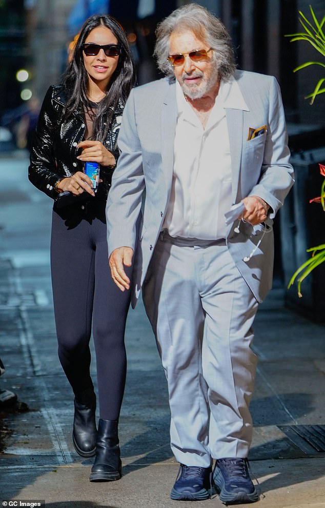 Pacino, 86, became one of the oldest known new fathers in the world in June 2023 when hNoor Alfallah, now 32, gave birth to their son Roman; the pair pictured that August 