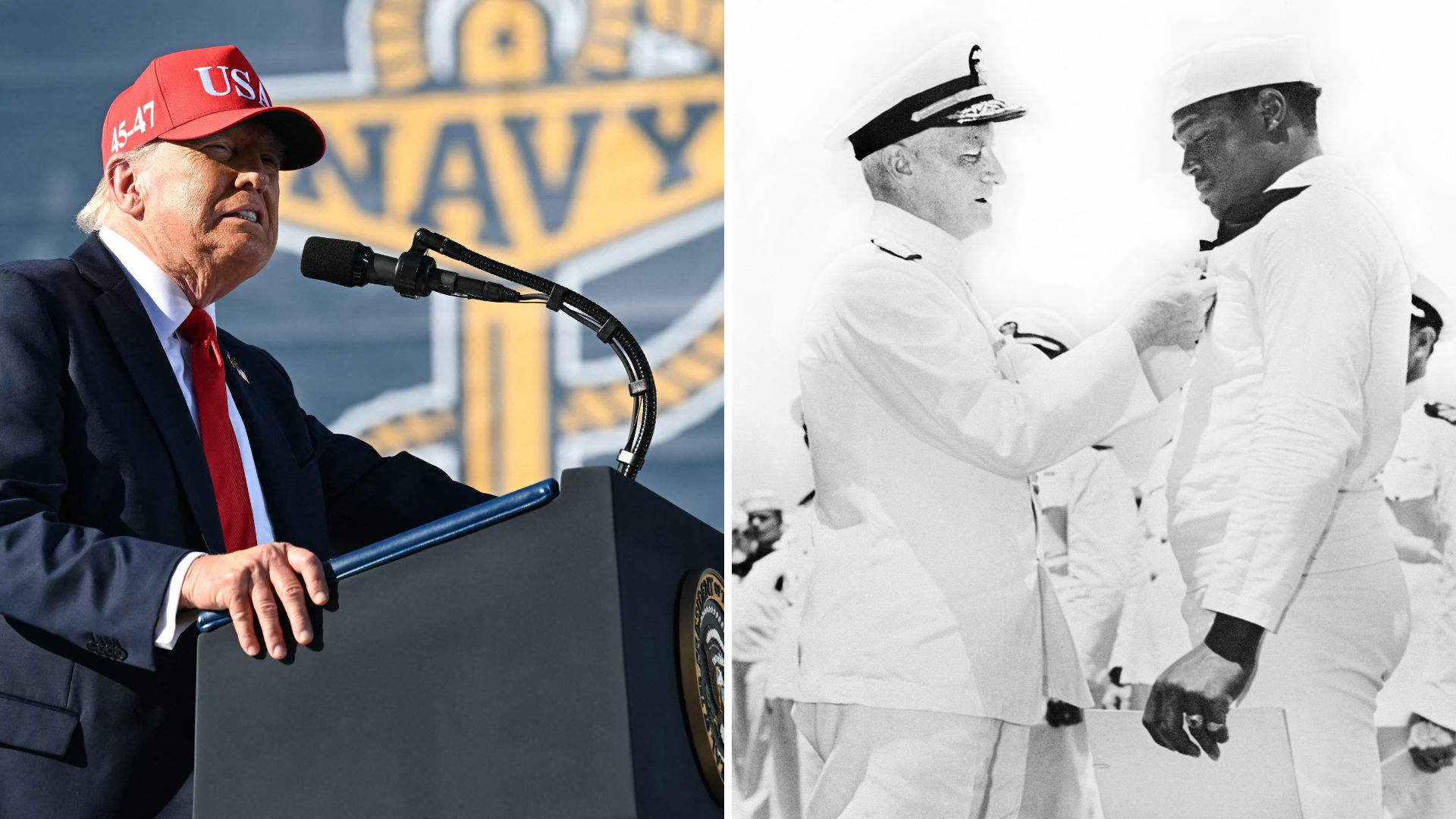 Trump administration pushes to name aircraft carrier after Trump instead of Black war hero