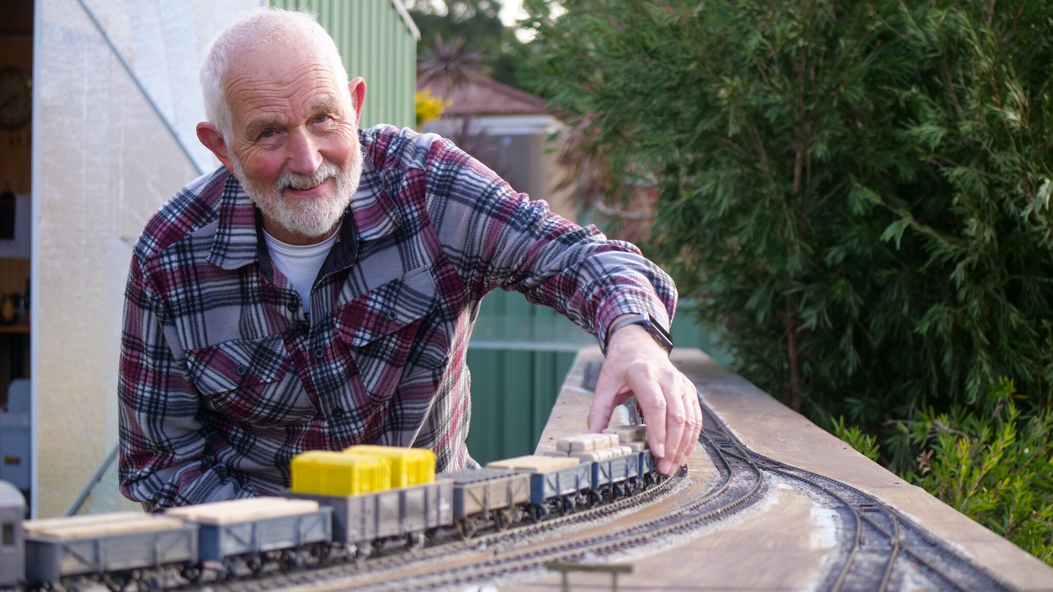 Members of the Illawarra Model Railway Club building worlds at home