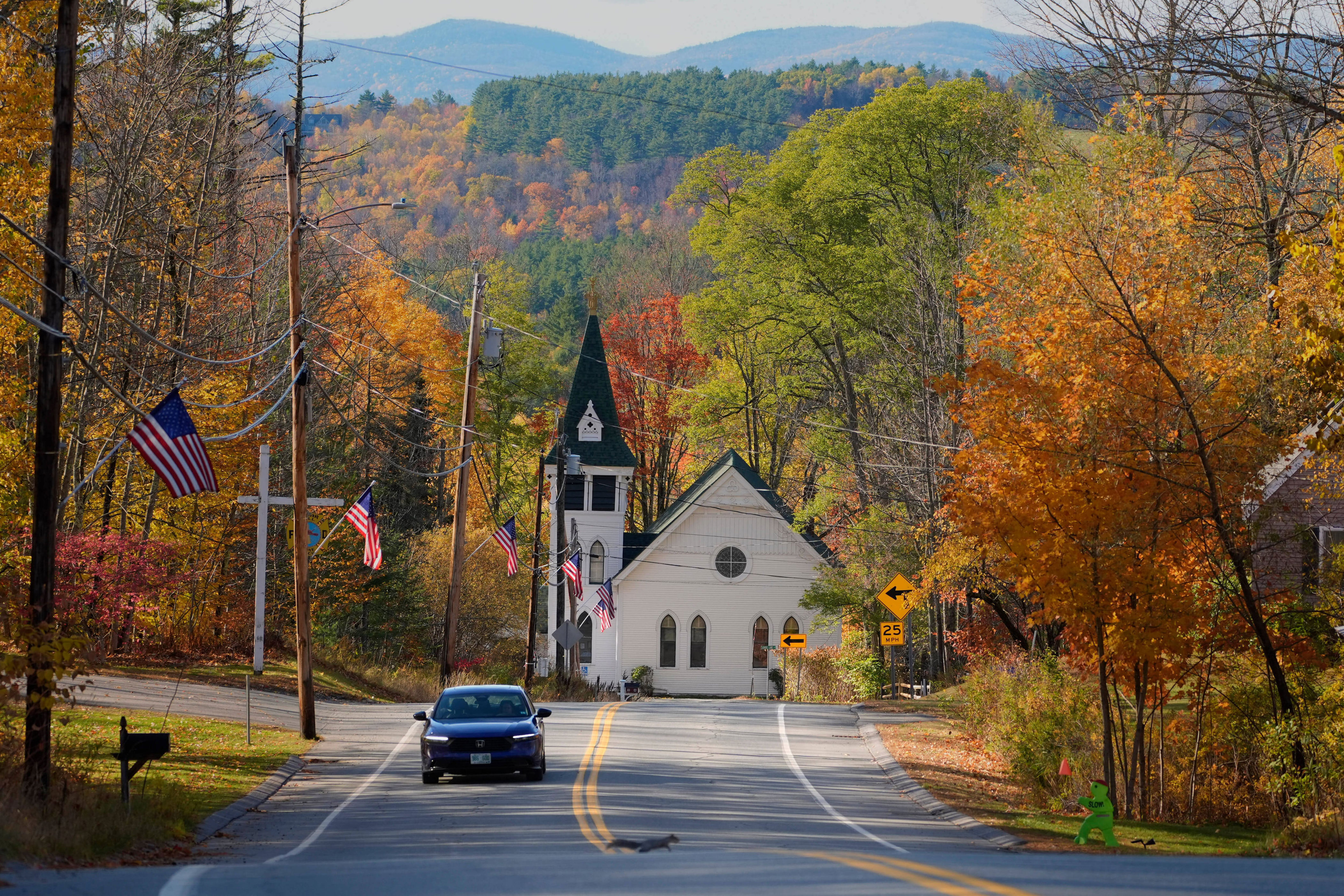 Fall foliage forecast: a leaf peeper's delight.