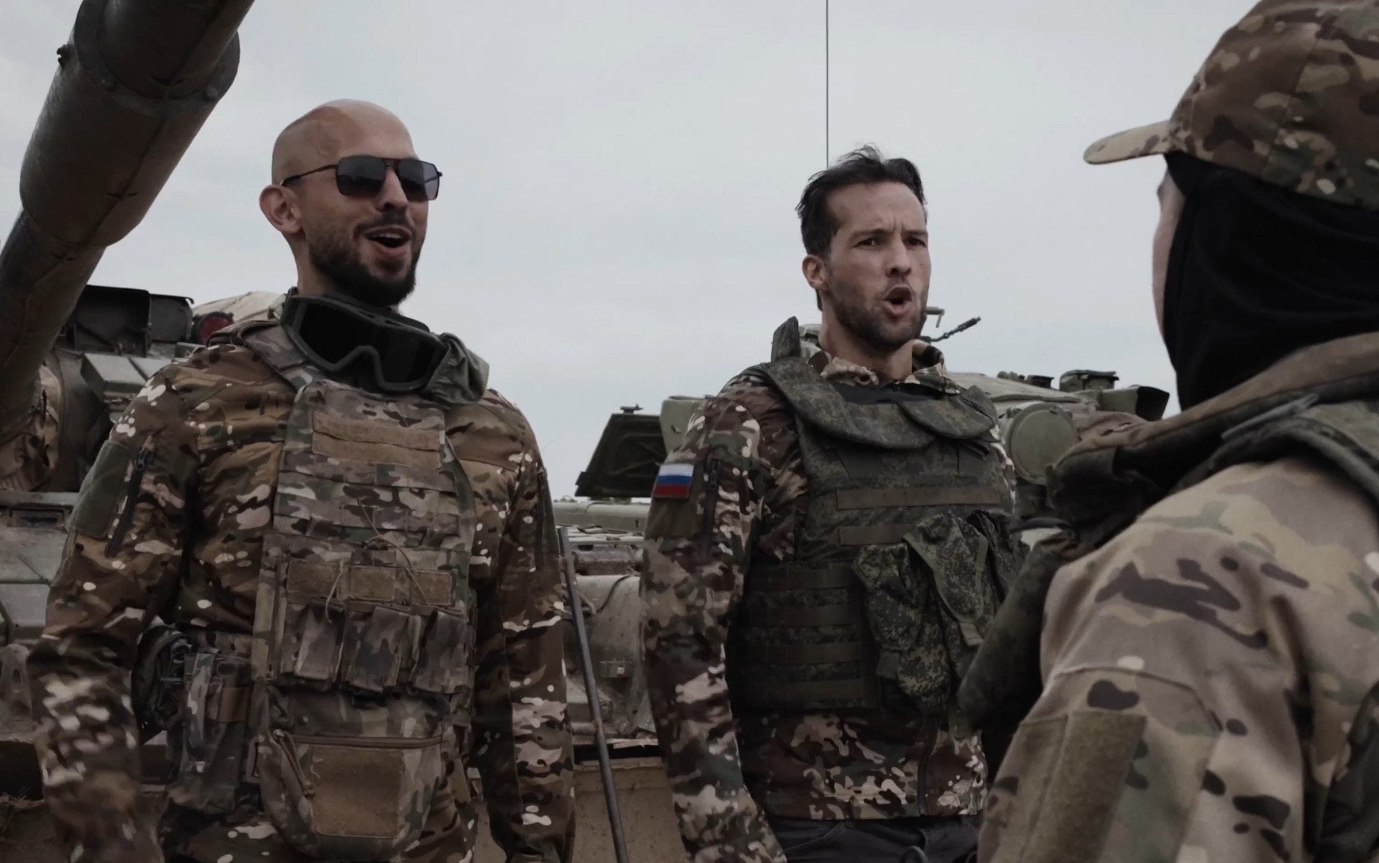 Videos posted on their social media accounts show the pair dressed in military body armour
