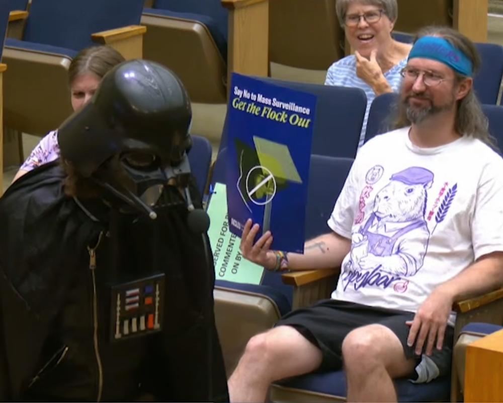 'Darth Vader' comes out in favor of Flock cameras at San Diego city council meeting