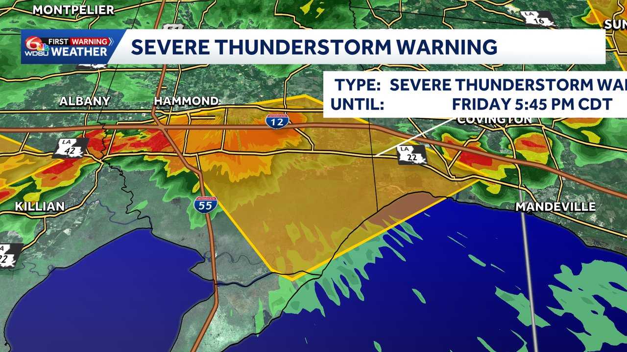 Severe thunderstorm, flash flood warnings issued across Louisiana, Mississippi