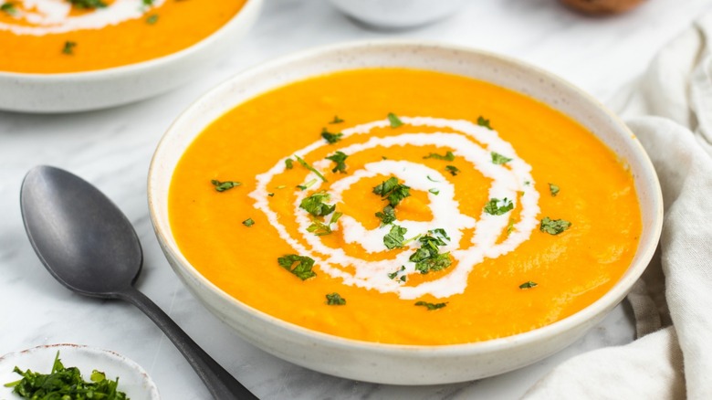 Sweet potato and carrot soup recipe